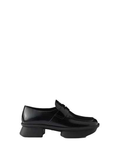 Prada Equal Brushed Leather Loafers