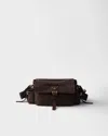 Prada Explore Medium Nappa Leather Shoulder With Flap Bags In Brown