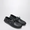 Prada Deer Leather Loafers For Men In Black