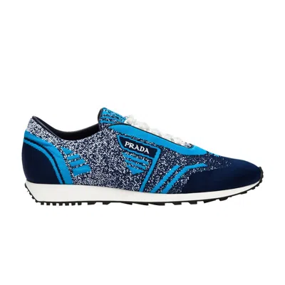 Pre-owned Prada Knit Jacquard Fabric Low 'navy' | Blue | Men's Size 6.5