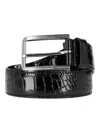 Prada Leather Belt In Black