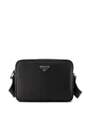 Prada Leather Shoulder Bag In Black