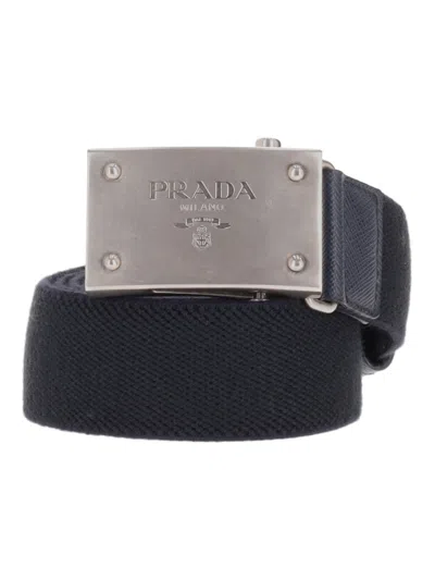 Prada Logo Buckle Belt In Multi