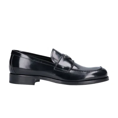 Pre-owned Prada Logo Plaque Penny Loafer 'black' | Men's Size 6