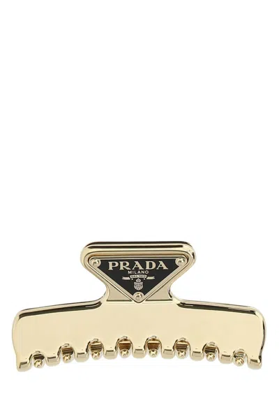 Prada Metal Hair Clip In Pink