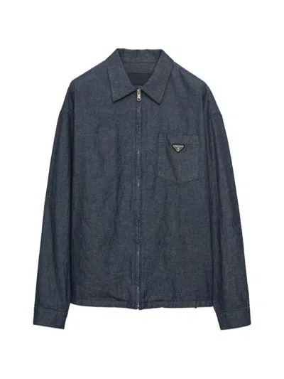 Prada Mohair Navy Blue Cardigan