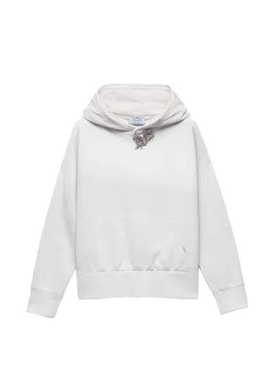 Prada Off White Cotton Sweater