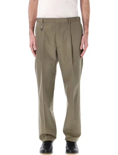 Prada Popeline Chino Trousers In Brown