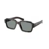Prada 0pr 02zs Bold Rectangular Tortoiseshell Sunglasses In Green