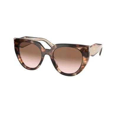 Prada Symbole Cat-eye Frame Sunglasses In Brown Gradient