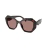 Prada 53mm Gradient Irregular Sunglasses In Brown