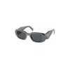 Prada Pr 17ws 11n09t Rectangle Sunglasses In Gray