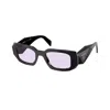 Prada Geometric Rectangle Acetate Sunglasses In Black