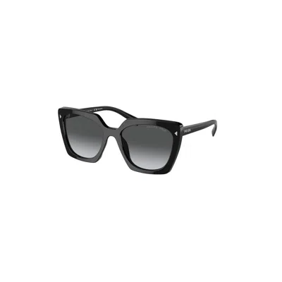 Prada Logo Square Acetate Sunglasses In Black