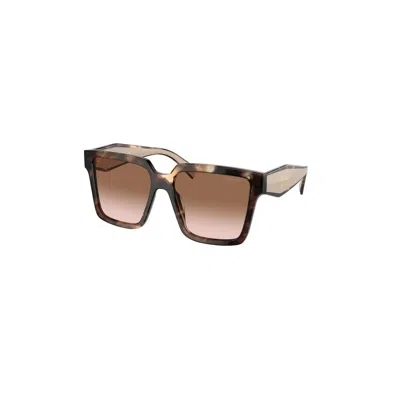 Prada Pr 24zs 07r0a6 56mm Womens Square Sunglasses In Brown Gradient
