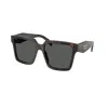 Prada Oversized Geometric Eyewear With Dark Grey Lenses In Brown