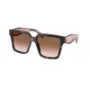 Prada Pr 24zs 07r0a6 56mm Womens Square Sunglasses In Brown