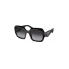 Prada Womens Black Pr 28zs Branded-arm Pillow-frame Acetate Sunglasses In Black