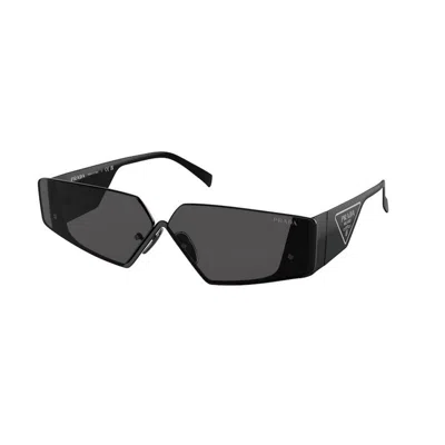 Prada Rectangular Sunglasses In Black