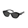 Prada Dark Grey Cat Eye Ladies Sunglasses Pr A02s 16k08z In Black