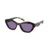 Prada Womens Brown Pr A02s Butterfly-frame Acetate Sunglasses In Multi