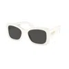 Prada Logo-lettering Square Sunglasses In White
