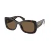Prada Eyewear Square Frame Sunglasses In Brown