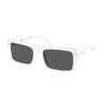 Prada Eyewear Rectangle Frame Sunglasses In Gray