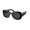 Prada Dark Grey Oval Ladies Sunglasses Pr A13s 1ab5s0 54