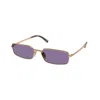 Prada 0pr A60s Rectangular Frame Sunglasses In Purple