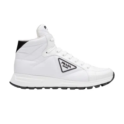 Pre-owned Prada Prax 01 Re-nylon And Brushed Leather 'white Black' | Men's Size 7