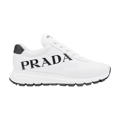 Pre-owned Prada Prax 01 Re-nylon 'logo Print - White' | Men's Size 8