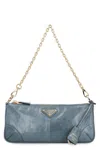 Prada Re-edition 2002 Medium Leather Shoulder Bag In Blue