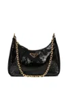 Prada " Re-edition" Mini Shoulder Bag In Black