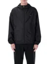 Prada Reversible Zip-up Jacket With Triangle-logo In Black