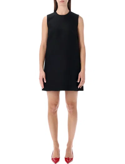 Prada Scuba Mini Dress In Black