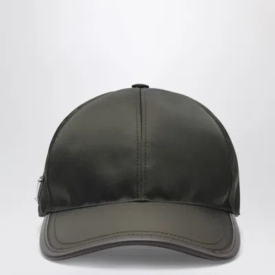 Prada Speedrock Camouflage Re-nylon Baseball Cap In Green