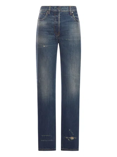 Prada Straight-leg Washed Denim Jeans In Blue