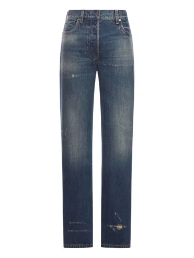 Prada Straight-leg Washed Denim Jeans In Blue