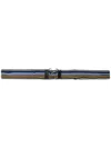 Prada Striped Clasp Buckle Belt Elastic Cotton In Multi