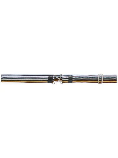 Prada Striped Clasp Buckle Belt In Multi