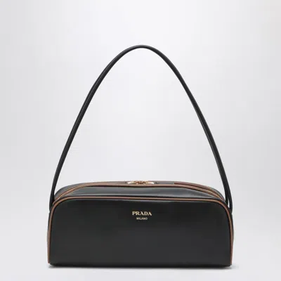 PRADA PRADA PRADA SWING BAG BLACK/HAZELNUT