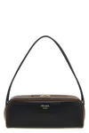 Prada Women Black Leather Shoulder Bag