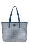 Prada Geometric Diamond Pattern Tote Bag With Signature Logo In Multi