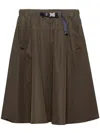 Prada Technical Fabric Circle Skirt In Brown
