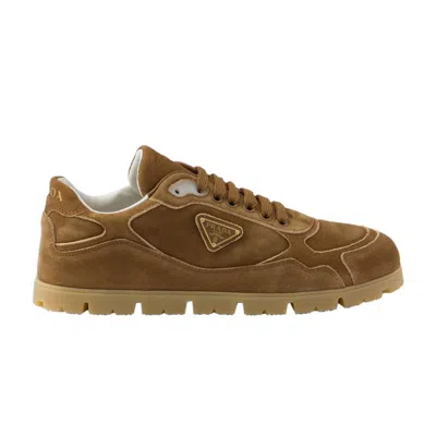 Pre-owned Prada Trail Faded Suede Sneaker 'cinnamon' | Brown | Men's Size 6