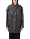 Prada Washed Re-nylon Caban Jacket In Multi
