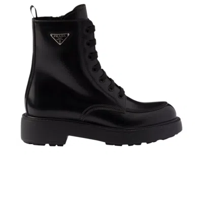 Pre-owned Prada Wmns Brushed Leather Boot 'black' | Women's Size 2.5