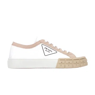 Pre-owned Prada Wmns Gabardine Wheel Low 'white Khaki' | Women's Size 5