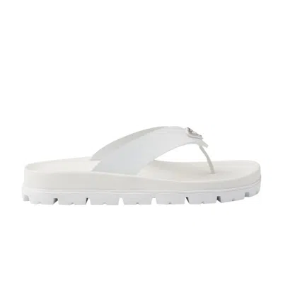 Pre-owned Prada Wmns Rubber Thong Sandal 'white' | Women's Size 3
